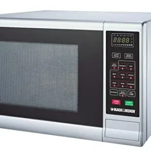 BLACK+DECKER 30L 900W Digital Microwave Oven with Grill | 9 Presets | 5 Power Levels | Weight/Time Defrost | Auto Reheat | Combination Cooking | Silver