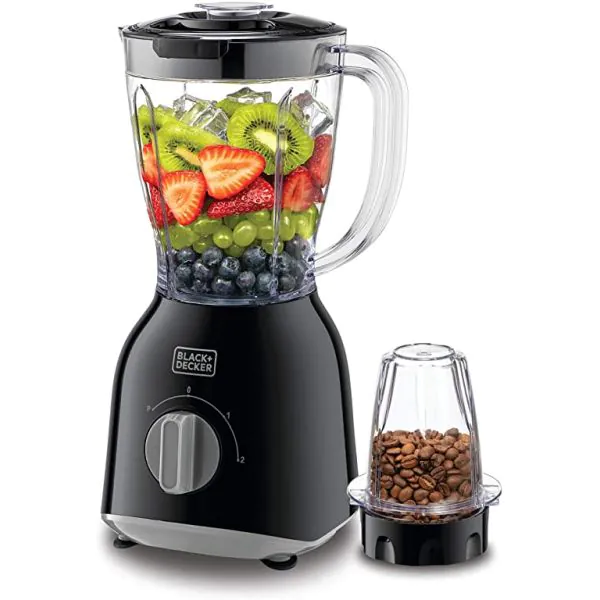 Black+Decker 400W 1.0L Blender + Grinder Mill + Extra Blender Jar