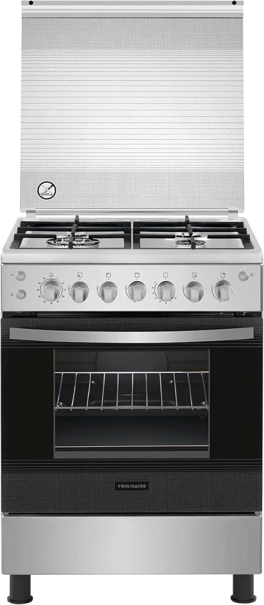 Frigidaire 60 cm Gas Cooker Stainless Steel | Cast Iron Pan Support | FNGP60JGBS