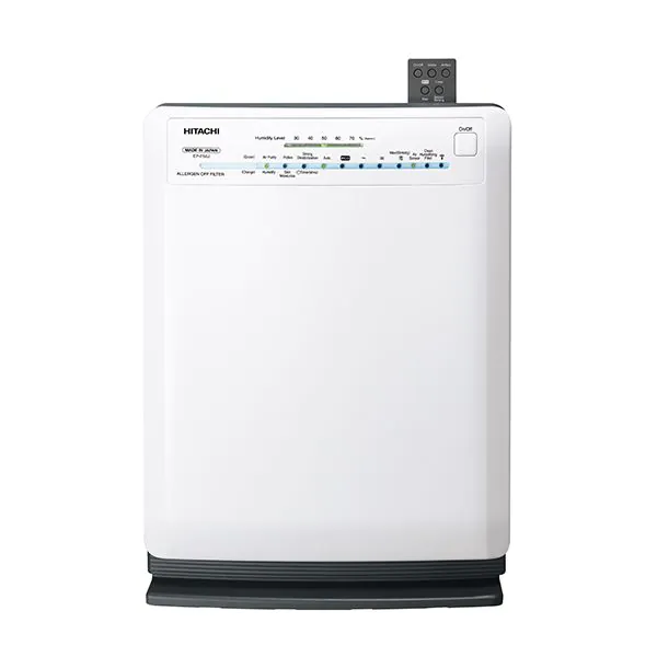 Hitachi Air Purifier with Humidifier | Washable Pre-filter | Allergen-free Catechin Deodorizing HEPA & Humidifying Filter | 33m2 Coverage | Inverter Motor | MADE IN JAPAN | EPP50J240WH
