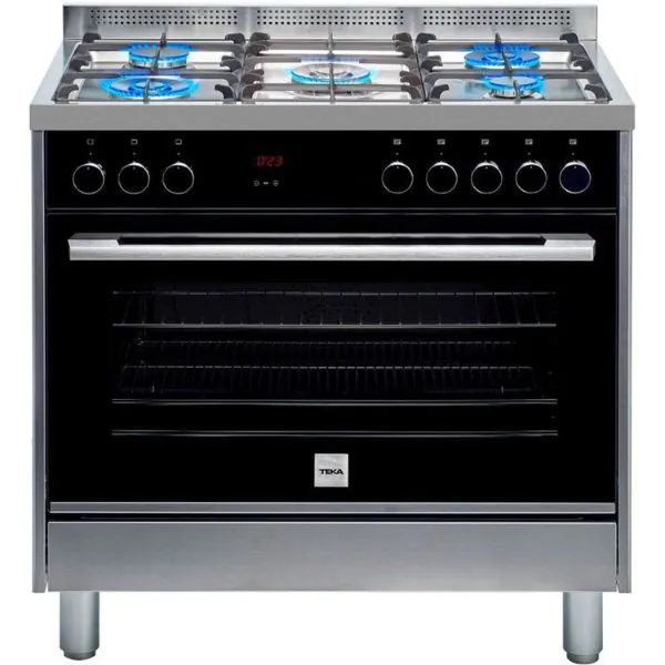 TEKA 90*60 cm Freestanding Cooker | Gas Hob & Multifunction Gas Oven | 5 Gas Burners | Close Door Grilling** |FS3FF L90GG S/S