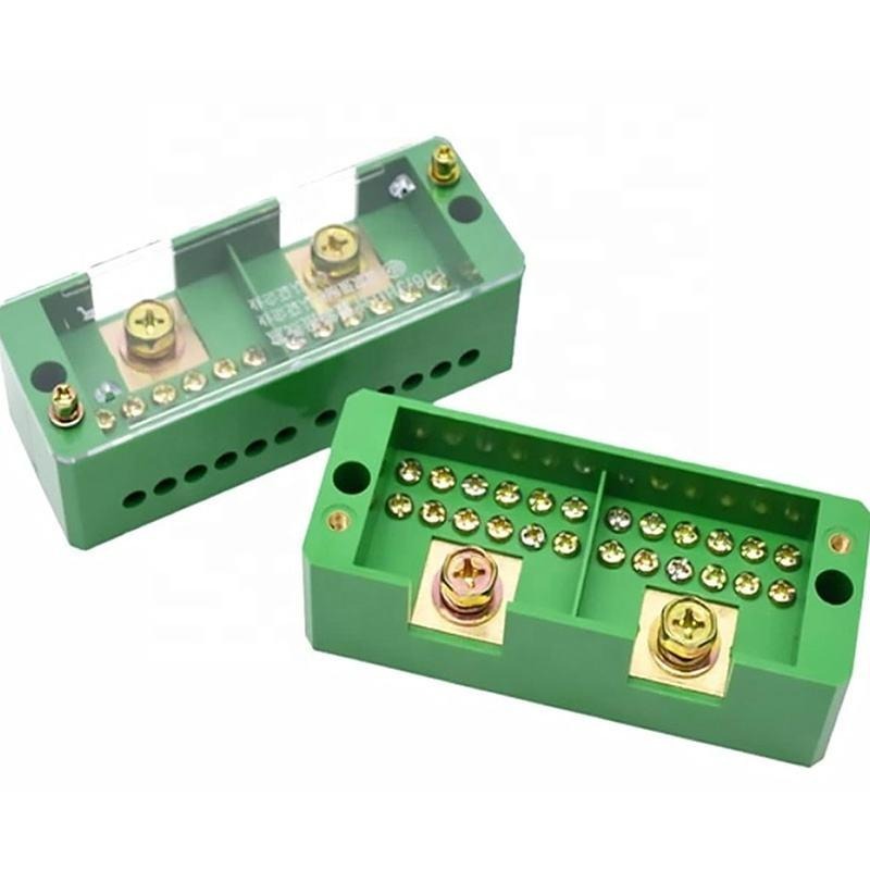 Green Neutral Link Terminal Block – Multi-Port Grounding Distribution Box