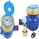 DN15 Household Rotary Vane Cold Water Meter with Brass Fittings